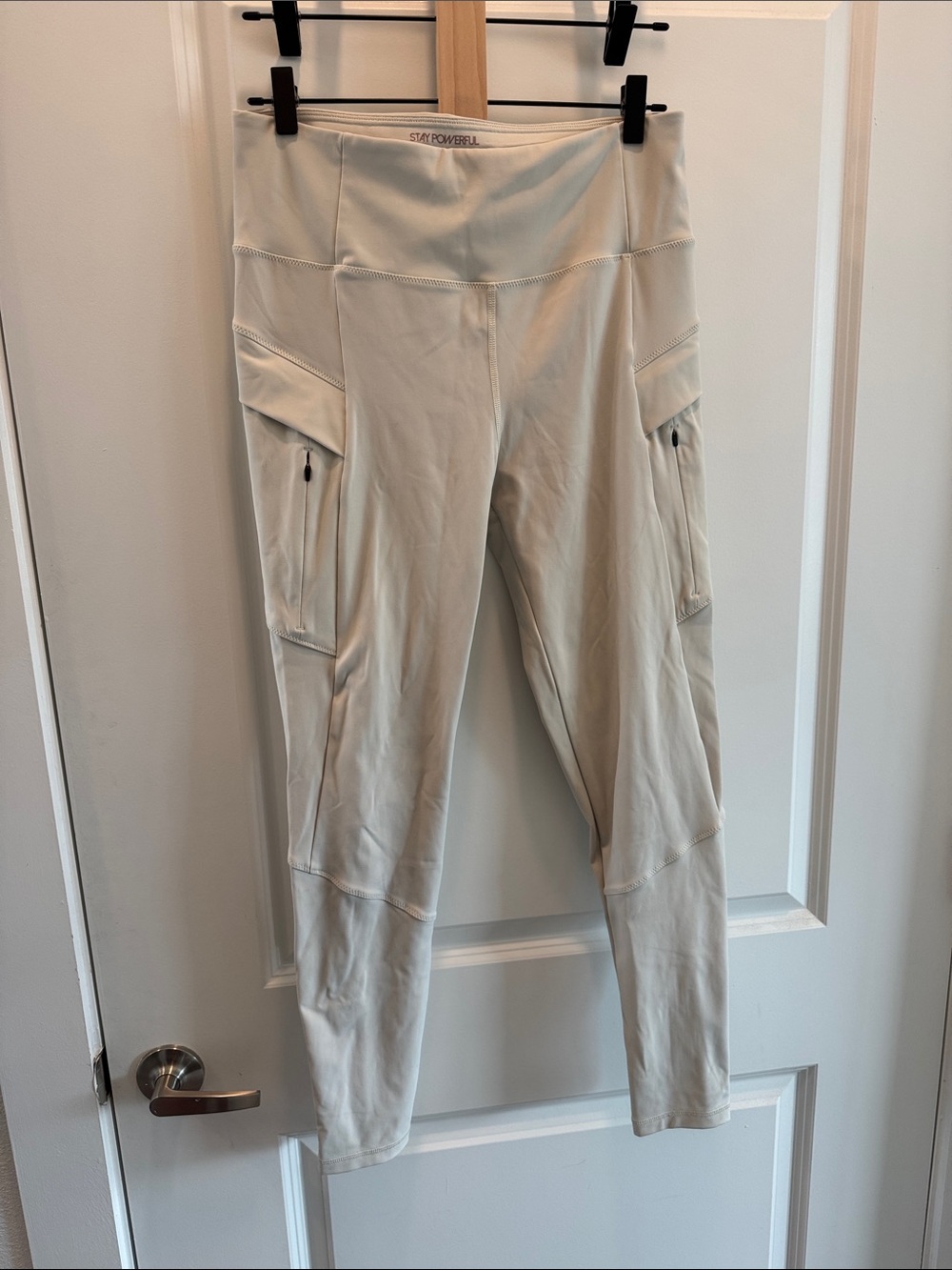 CALIA by Carrie Underwood Light Beige Cargo Joggers